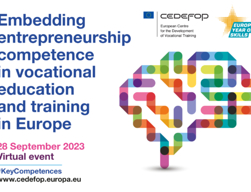 Inserire la competenza imprenditoriale nel sistema di formazione e istruzione professionale in Europa. Il CEDEFOP (Centro Europeo per lo Sviluppo della Formazione Imprenditoriale) lancia la conferenza on line in programma il 28/9/2023.